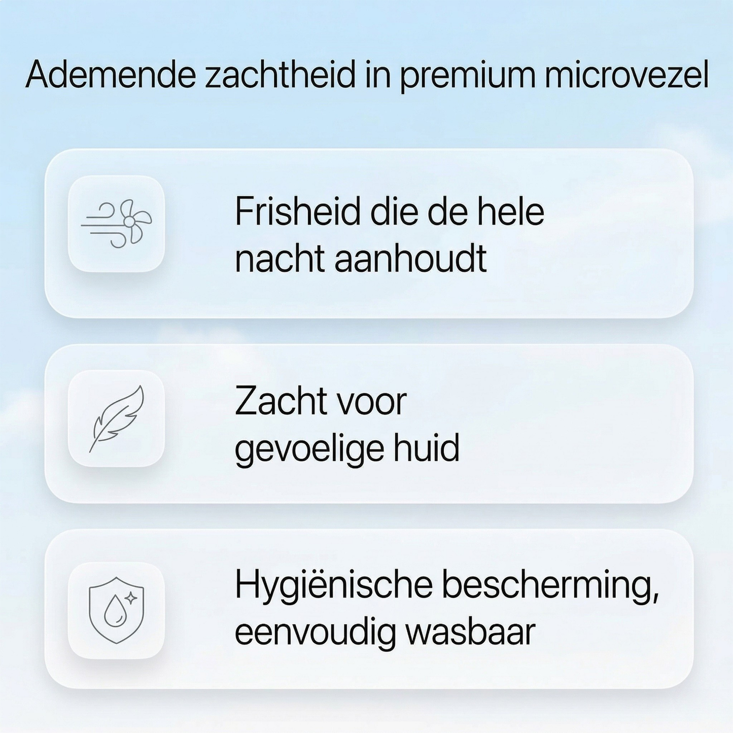 Ademende kussensloop van zachte microvezel voor OxvonSleep™